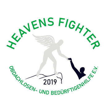 Heavens Fighter e.V. - Logo des Vereins für Obdachlosen- und Bedürftigenhilfe mit Engelmotiv.