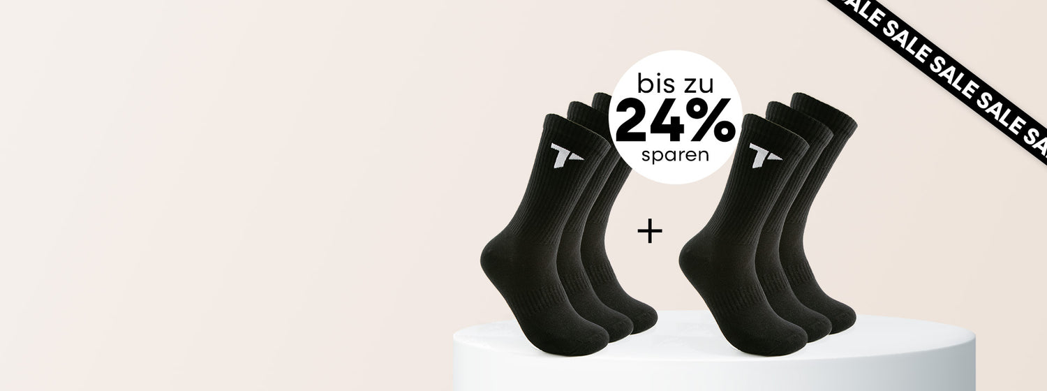 Zwei Paar schwarze Sportsocken vom TRYIT im Angebot – bis zu 24 % sparen beim Kauf im Sale . Die Ansicht ist für Desktop