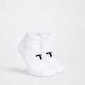 Halbhohe Sneakersocken gepolstert- Weiß - 2 Paar