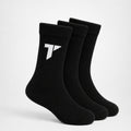 Kinder-Sportsocken gepolstert- Schwarz - 3 Paar