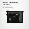 Meshbeutel 3er-Set - Schwarz