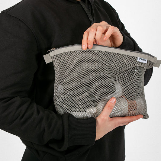 Meshbeutel 3er-Set - Grau